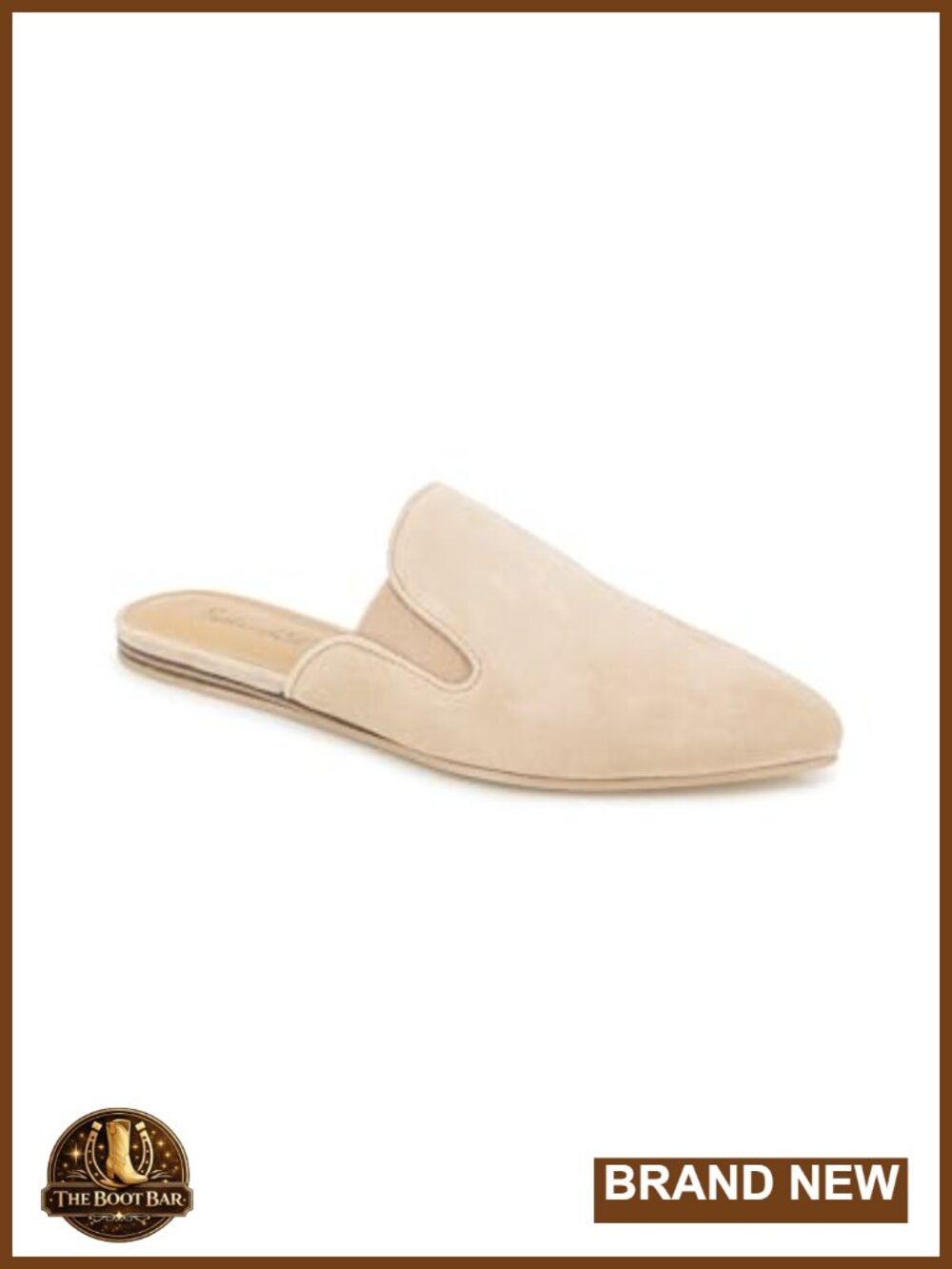 Genuine Suede Slip-On Mule Flat Pointed Toe Women's Leather Shoes